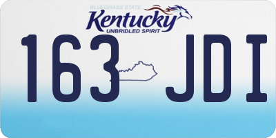 KY license plate 163JDI