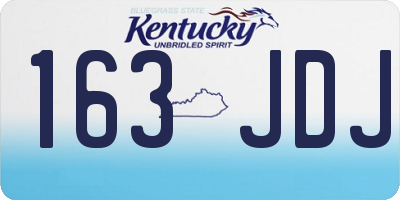 KY license plate 163JDJ