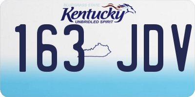 KY license plate 163JDV