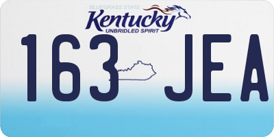 KY license plate 163JEA
