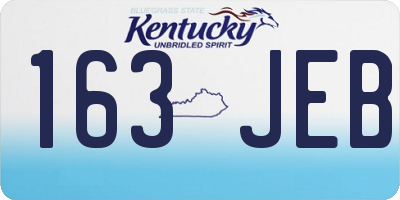 KY license plate 163JEB