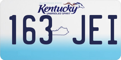 KY license plate 163JEI