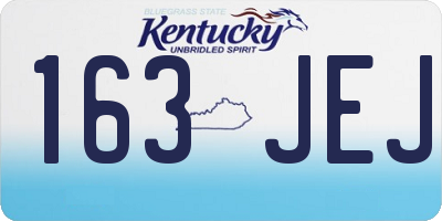 KY license plate 163JEJ