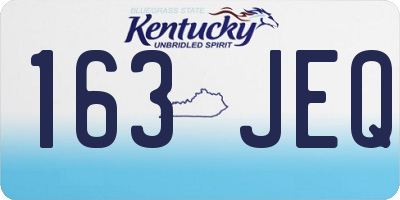 KY license plate 163JEQ