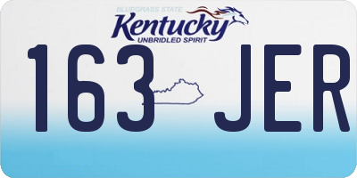 KY license plate 163JER