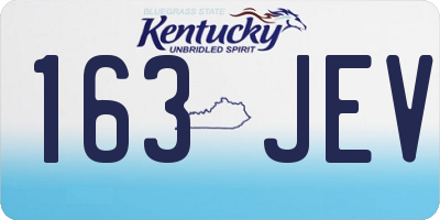 KY license plate 163JEV