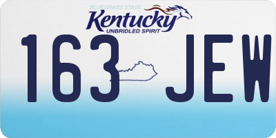 KY license plate 163JEW