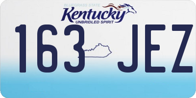 KY license plate 163JEZ