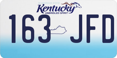 KY license plate 163JFD