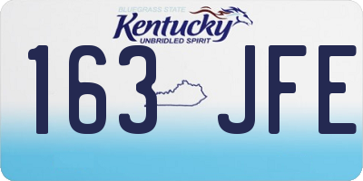 KY license plate 163JFE