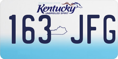 KY license plate 163JFG