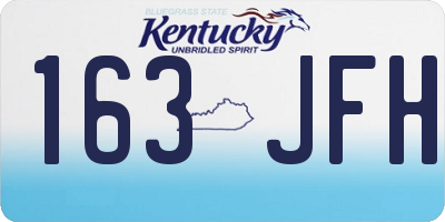 KY license plate 163JFH