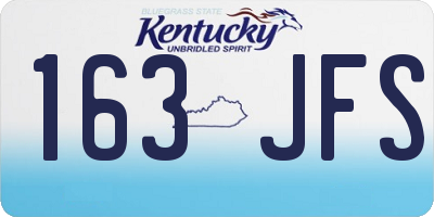 KY license plate 163JFS