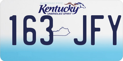 KY license plate 163JFY
