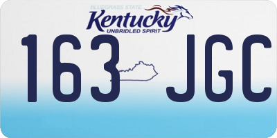 KY license plate 163JGC