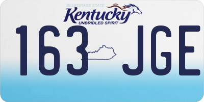 KY license plate 163JGE