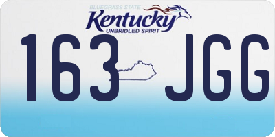 KY license plate 163JGG