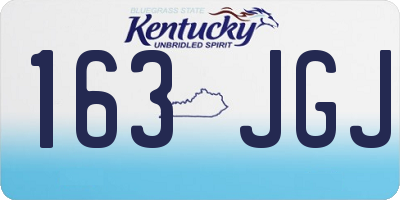 KY license plate 163JGJ
