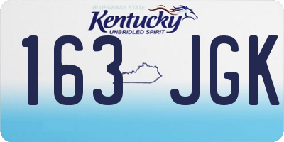 KY license plate 163JGK