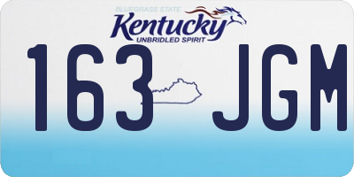 KY license plate 163JGM