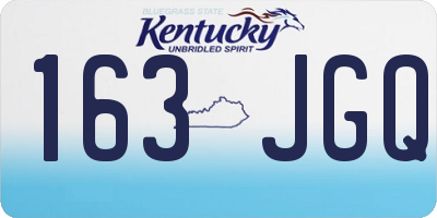 KY license plate 163JGQ