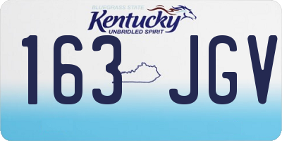 KY license plate 163JGV