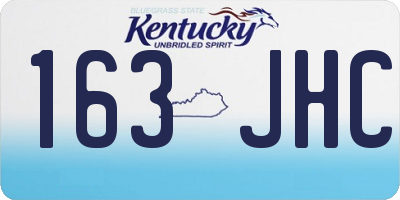 KY license plate 163JHC