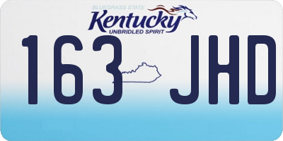 KY license plate 163JHD