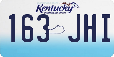 KY license plate 163JHI