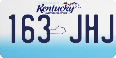 KY license plate 163JHJ