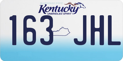 KY license plate 163JHL