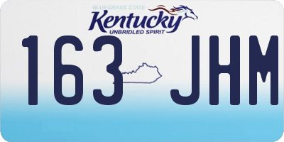 KY license plate 163JHM