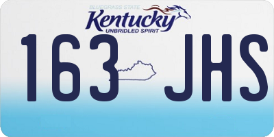 KY license plate 163JHS
