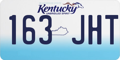 KY license plate 163JHT
