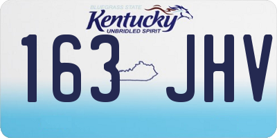 KY license plate 163JHV