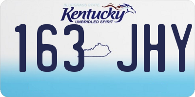 KY license plate 163JHY