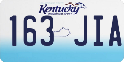 KY license plate 163JIA