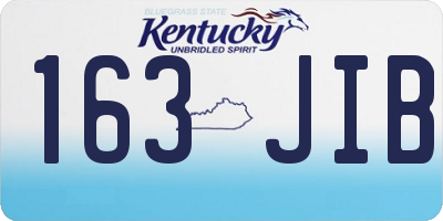 KY license plate 163JIB