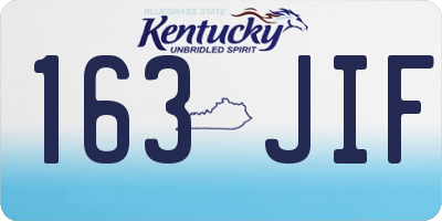 KY license plate 163JIF