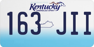 KY license plate 163JII