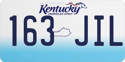 KY license plate 163JIL