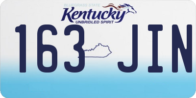 KY license plate 163JIN