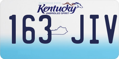 KY license plate 163JIV