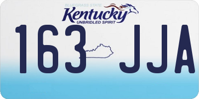KY license plate 163JJA