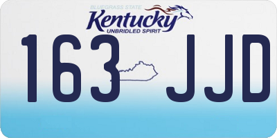 KY license plate 163JJD