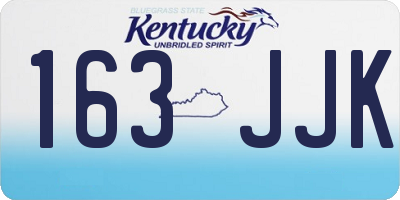 KY license plate 163JJK