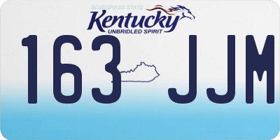 KY license plate 163JJM