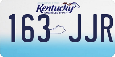 KY license plate 163JJR