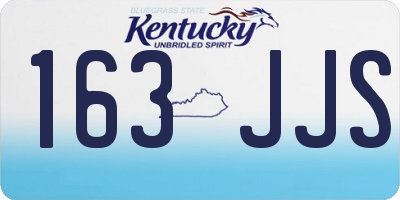 KY license plate 163JJS