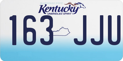 KY license plate 163JJU